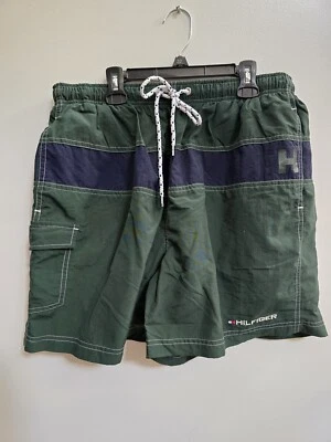 Tommy Hilfiger Boardshorts Verde/Azul Color Block Bañador Talla XL Foto 1 de 4