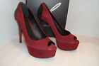 Brain Atwood Womens Nwb Blayne Wine Suede Open Toe Heels Shoes 10 Med New