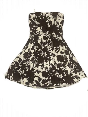 B. Smart Strapless Floral Dress Midi Elastic Back Zip  - Image 1 of 4