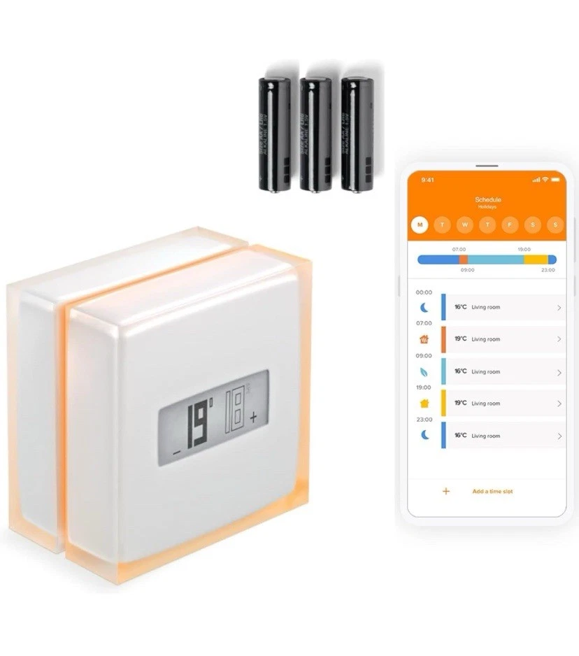 Netatmo Smart Thermostat Smart Home Thermostat Energy Saving App -  NTH01-AMZ - Image 1 of 4