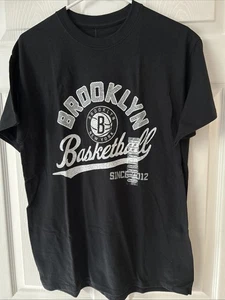 Camiseta negra NBA Brooklyn Nets para hombre talla M 100 % algodón nueva con etiquetas - Imagen 1 de 9