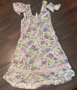 435 By Matilda Jane Ever And Ever Dress Could Shoulder Floral Boho Dress Size 10 - Picture 1 of 3