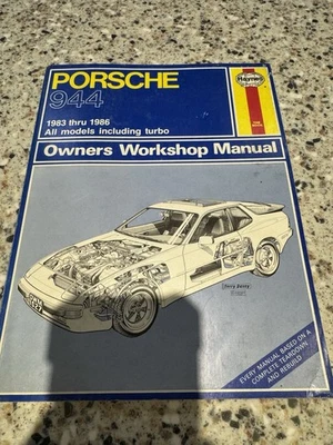 Manual de taller del propietario Haynes 1027 Porsche 944 1983-1986. Versión rara Foto 1 de 4