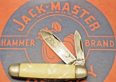 Cuchillo antiguo HAMMER BRAND de Imperial Cigar Jack - Hojas de acero al carbono - Usado Foto 1 de 4