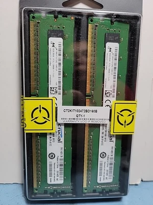 Crucial LOT 8GB DDR3 1600MHz Desktop Memory 2Rx8 1.35V ECC  CT102472BD160B - Image 1 of 4