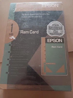 Vintage Rare EPSON 1MB RAM PCMCIA Memory Card New in box - Image 1 of 3