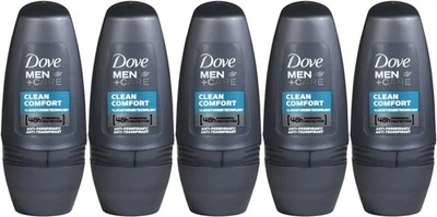 Dove 48HRS Men+Care Clean Comfort Roll 50ML 5PK - Image 1 of 4