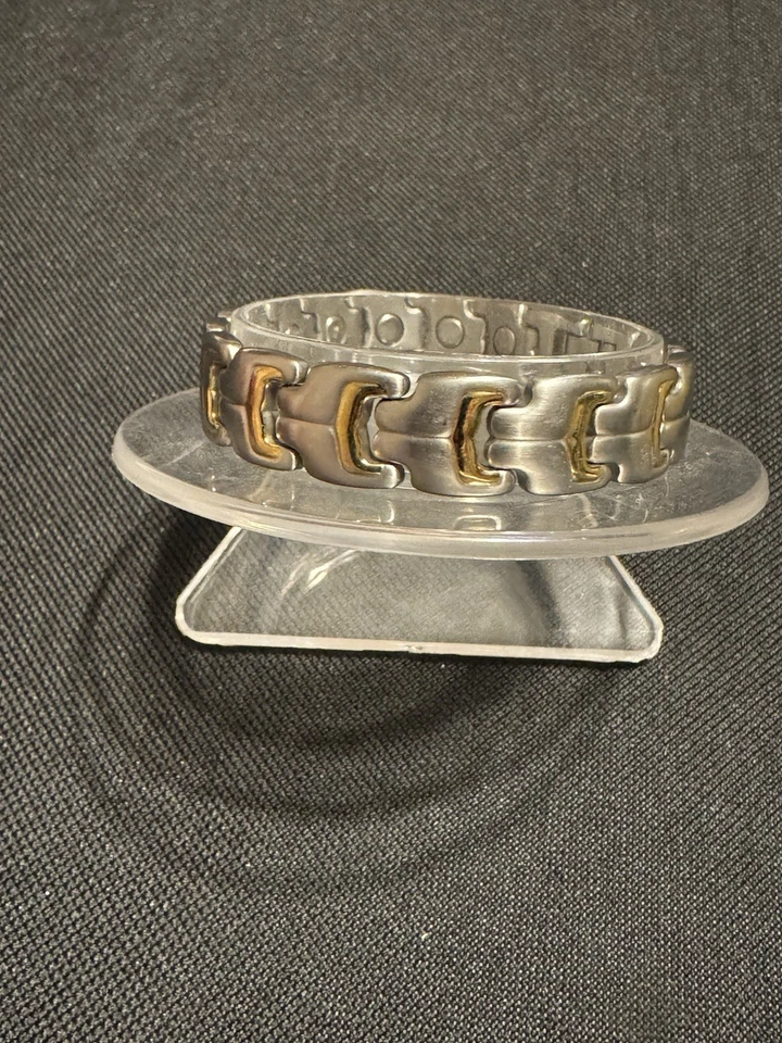 Sabona Duel Elite Unisex Two Toned Stainless Steel 7” Bracelet - Image 1 of 4