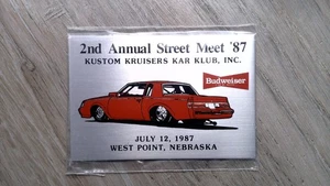 Daytona Trophy 2nd Annual Street Meet '87 Plaque Kustom Kruisers - Picture 1 of 2