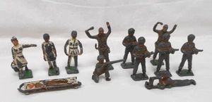 Asturias, Mexico, 1930s painted cast lead Military Soldiers, Medical Personnel - Picture 1 of 23