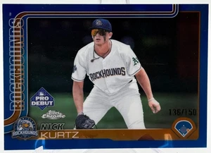 Nick Kurtz 2025 Topps Pro Debut Chrome Blue Refractor /150 Prospect Rookie ROY - Picture 1 of 2