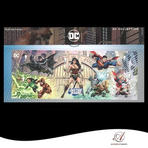 DC JUSTICE LEAGUE - STAMP COLLECTION - ROYAL MAIL - Picture 1 of 6