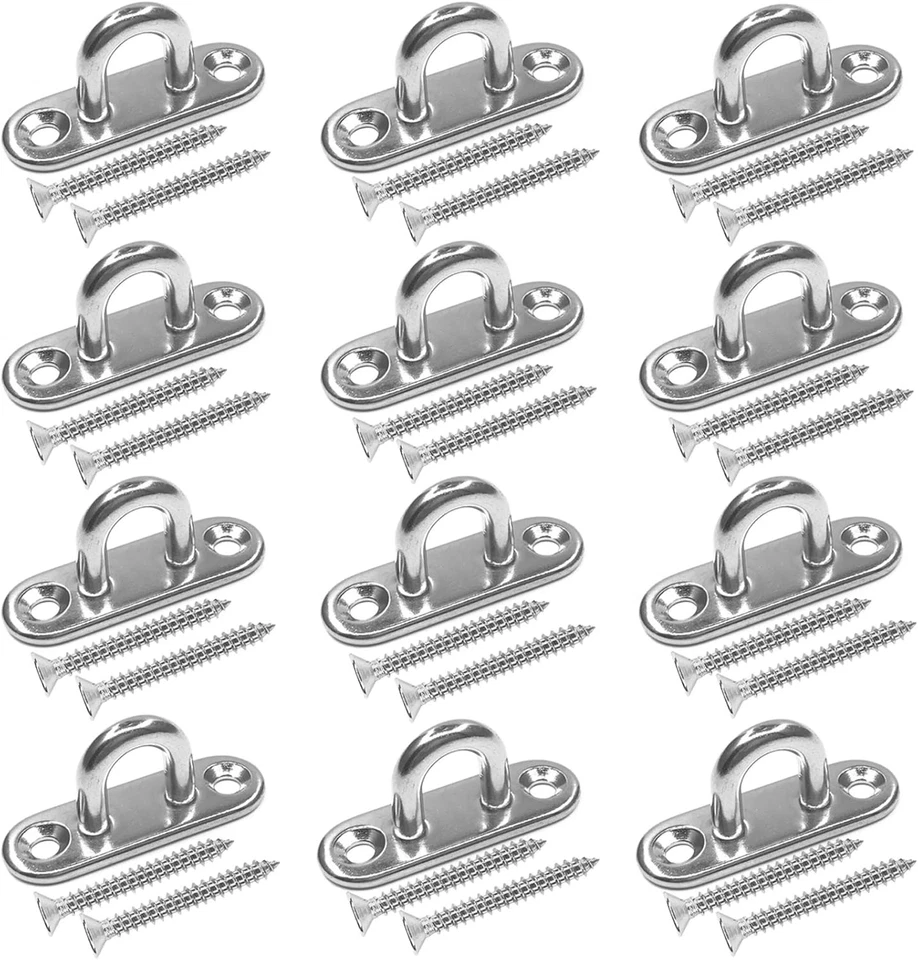 12件装不锈钢垫眼板U钩1.8英寸环钩吊钩Sc — 第 1/4 张图片