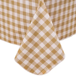 Heavy Duty Vinyl Tablecloth with Flannel Backing Waterproof Oil-Proof Plastic Ta - Picture 1 of 6