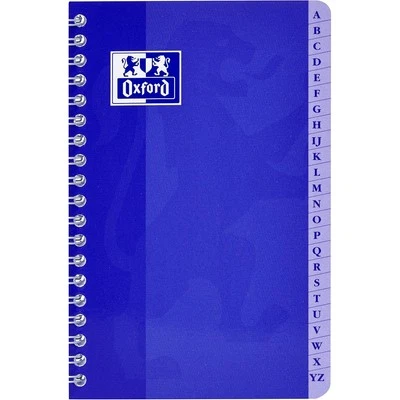 [100102879] Oxford Carnet Répertoire Spirale 110x170mm Quadrillé 100 Pages 90...