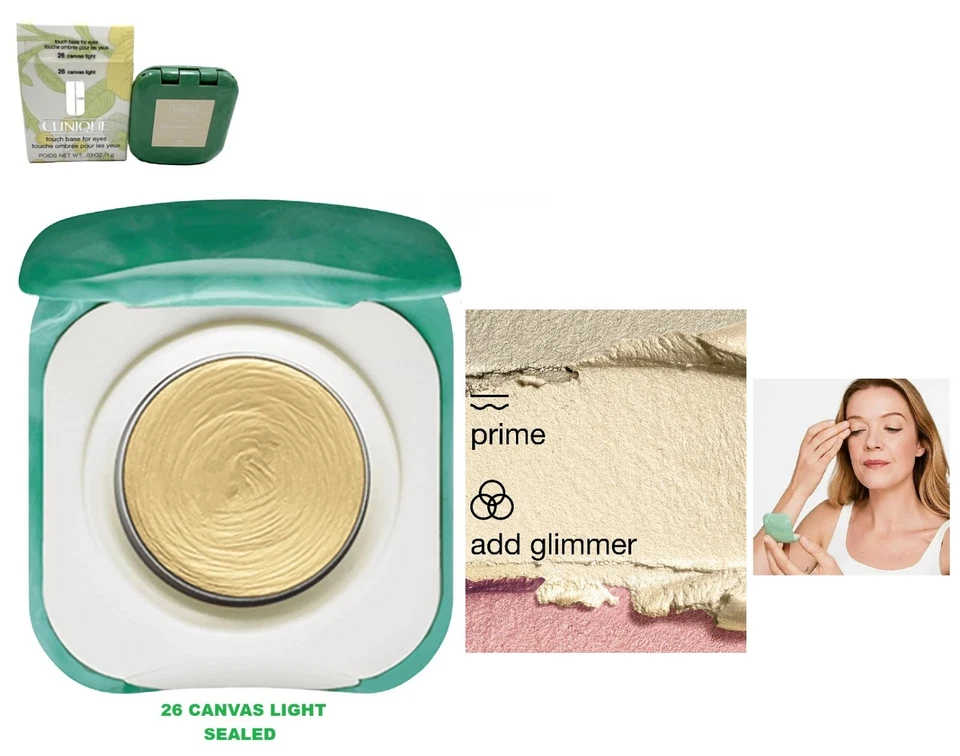 Base táctil Clinique 26 CANVAS LIGHT para ojos 0,03 OZ sellada en caja Foto 1 de 1