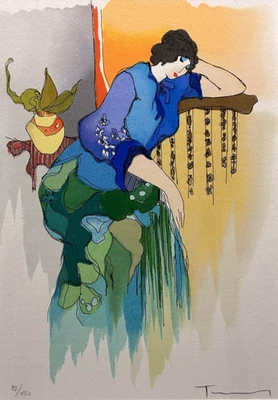 ITZCHAK TARKAY ORIG EDICIÓN LIMITADA IMPRESIÓN "PENSAMIENTOS SIMPLES", REGALOS RAROS DE DECORACIÓN DE BELLAS ARTES Foto 1 de 4