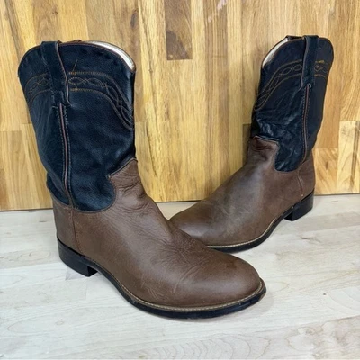 Justin Boots Niños Toper Botas Occidentales Marrón, Cuero Negro 5.5 Foto 1 de 4