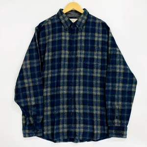 Original wetterfestes Vintage Herren Hemd XL blau kariert Knopfleiste - Bild 1 von 14