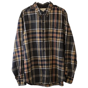 Weatherproof Vintage XXL Mens Flannel Button Up Plaid Shirt Long Sleeve - Picture 1 of 4