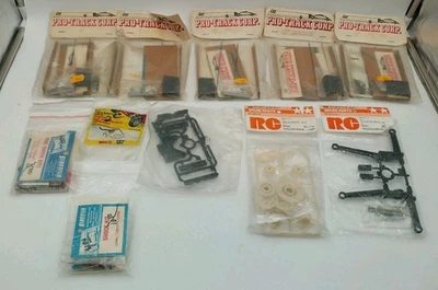 Tamiya Misc. RC Parts Lot Gears Shocks Frog Egress Bigwig Parma CRP Pro Track  - Image 1 of 4