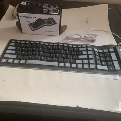 Sungwoo Wired Usb 2.0 Flexible Keyboard | Opened box. NEW - Image 1 of 4