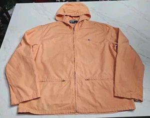 Chaqueta Polo Ralph Lauren De Colección Con Capucha Melocotón Grande Cremallera Completa Años 90 Raro Poni - Imagen 1 de 11
