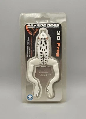 Savage Gear 3D лягушка белые черные пятна FG-1L70-WLM 5 3/4" - Изображение 1 из 4