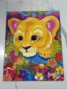 Vintage Lisa Frank seltener gelber Löwenjunges 3 Ringe 2 Taschen Ordner Lisa Frank Farbe - Bild 1 von 6