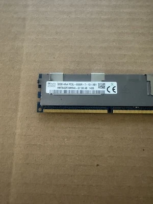 Hynix 32GB DDR3 1066 Server RDIMM RAM 4Rx4 PC3L-8500R HMT84GR7AMR4A-G7 240pin - Image 1 of 4