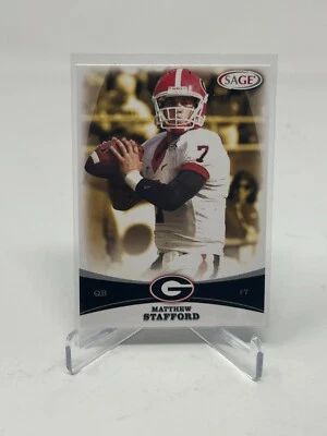2009 Sage Football Matthew Stafford Rookie RC Card #50 - Image 1 of 2