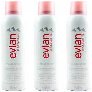 evian Quellwasser Erfrischungsspray 3 x 150ml Facial Spray - belebt die Haut - Bild 1 von 1