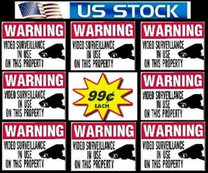 Stickers Decals For Home Windows Warning Security Cameras Monitoring System Lot - Picture 1 of 3