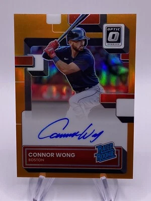 2022 Panini Donruss Optic Connor Wong Orange Prizm Rated Rookie Auto 82/100 - Image 1 of 2