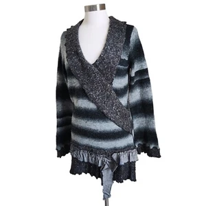 Túnica Alberto Makali Talla M Mujer Negra Blanca Mezcla Media Lagenlook - Imagen 1 de 14