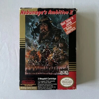 Nobunaga's Ambition II (Nintendo Entertainment System, 1991) CIB Good Condition - Image 1 of 3