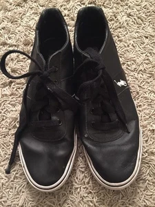Men's Black Ralph Lauren Polo Hanford Sneakers, Size 11D - Picture 1 of 7