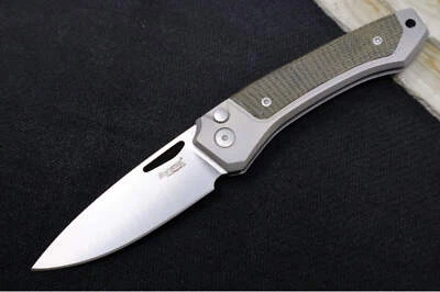 Lionsteel Twain Solid Button Lock Folder - Drop Point Blade / CPM-Magnacut Steel - Image 1 of 4