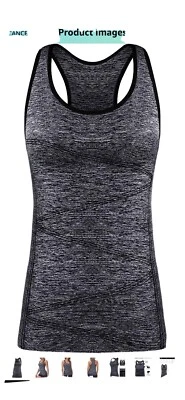 Camiseta sin mangas Disbest Yoga, rendimiento para mujer elástico secado rápido entrenamiento deportivo M Foto 1 de 4