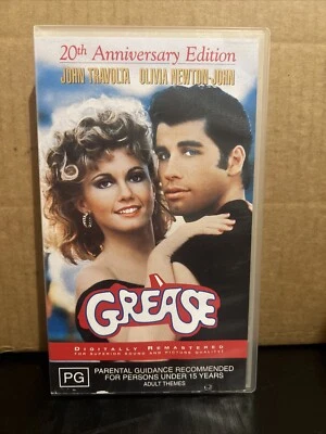 Grease 20th Anniversary Edition VHS Video John Travolta Olivia Newton-John B19 - Image 1 of 3