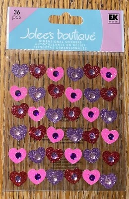 Jolees Corazón Repeticiones Gemas Brillantes Corazones Amor Día de San Valentín Álbum de Recortes Pegatinas Foto 1 de 4