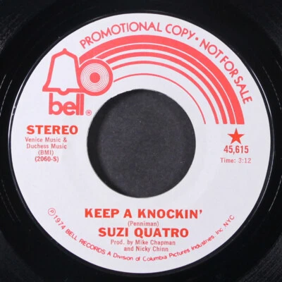 SUZI QUATRO: keep a knockin / mono Bell Records 7" Single 45 RPM Foto 1 de 2