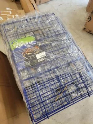 Jaula de cebo plegable para trampa para cangrejos Promar con puerta superior, 24"x22"x13", azul, TR-555 Foto 1 de 4