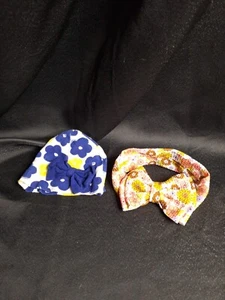 Newborn or Baby Headband Bow & Beanie Very Cute!!! - Picture 1 of 4