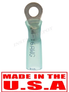 3M HEAT SHRINK MARINE AUTOMOTIVE WATERPROOF RING TERMINALS 16-14 GAUGE #8 STUD - Picture 1 of 4