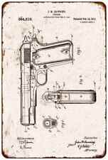 1911 Pistol Patent Vintage Retro Reproduction Gift 8x12 Metal Sign 108120067112