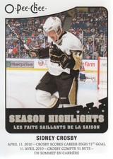 2010-11 O-Pee-Chee Hockey Season Highlights #SH-10 Sidney Crosby