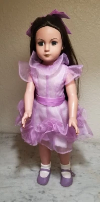 Effanbee American Children 18" Vinyl Doll Purple Dress EUC - Image 1 of 4