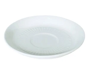 Adams China EMPRESS White Ribbed Ironstone Wedgwood Micratex 5 7/8" Saucer EUC - Picture 1 of 6