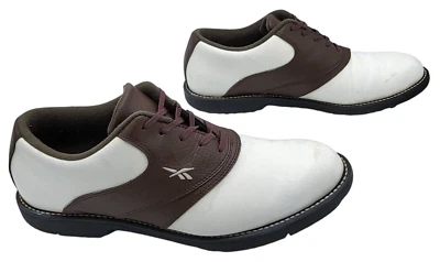 Zapatos de golf Reebok vintage para hombre EE. UU. 11 Monterey punta lisa 14-45982 blanco marrón Foto 1 de 4